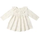 Ruffle Collar Jersey Dress Snow Owls