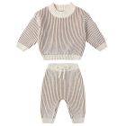 Relaxed Knit Sweater & Chunky Knit Pant Gold