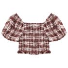 Trixie Top Burgundy Plaid