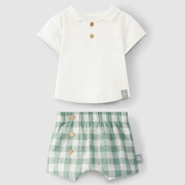 Polo Shirt & Checkered Shorts