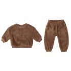 Drop Shoulder Sweatshirt & Relaxed Sweatpant | Caramel