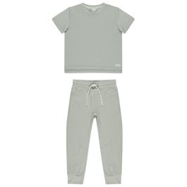 Cove Essential Tee & Century Tech Jogger | Heathered Seafoam