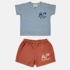 Blue Stripes T-Shirt & BC Sail Rope Woven Shorts