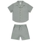 Lapel Collar Shirt & Perry Short | Eucalyptus