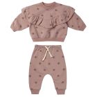 Ruffle Fleece Sweatshirt & Fleece Sweatpant | Snow Stars