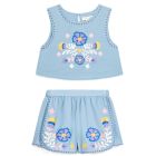 Camisole Albane & Shorts Maïwen Stone Blue