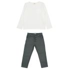 Ecru Pocket Top & North Sea Twill Pants