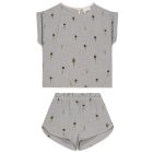 Blouse Praslin & Shorts Georgette Grey Blue Ice Cream