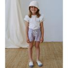 Hanna Slub Ruffle T-shirt & Liza Seersucker Stripe Shorts