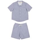 Take Shirt & Pal Shorts Navy Stripe