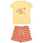 Corfu Views Tee & Stripes Shorts