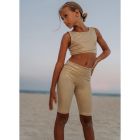 Biker Shorts & Top | Gold Glitter