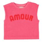 Sleeveless Top Pink  W/ "amour" Print