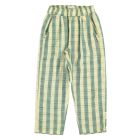 Unisex Trousers Light Yellow Checkered