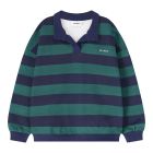Striped Polo Sweatshirt