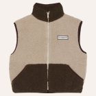 Green & Ecru Teddy Vest  