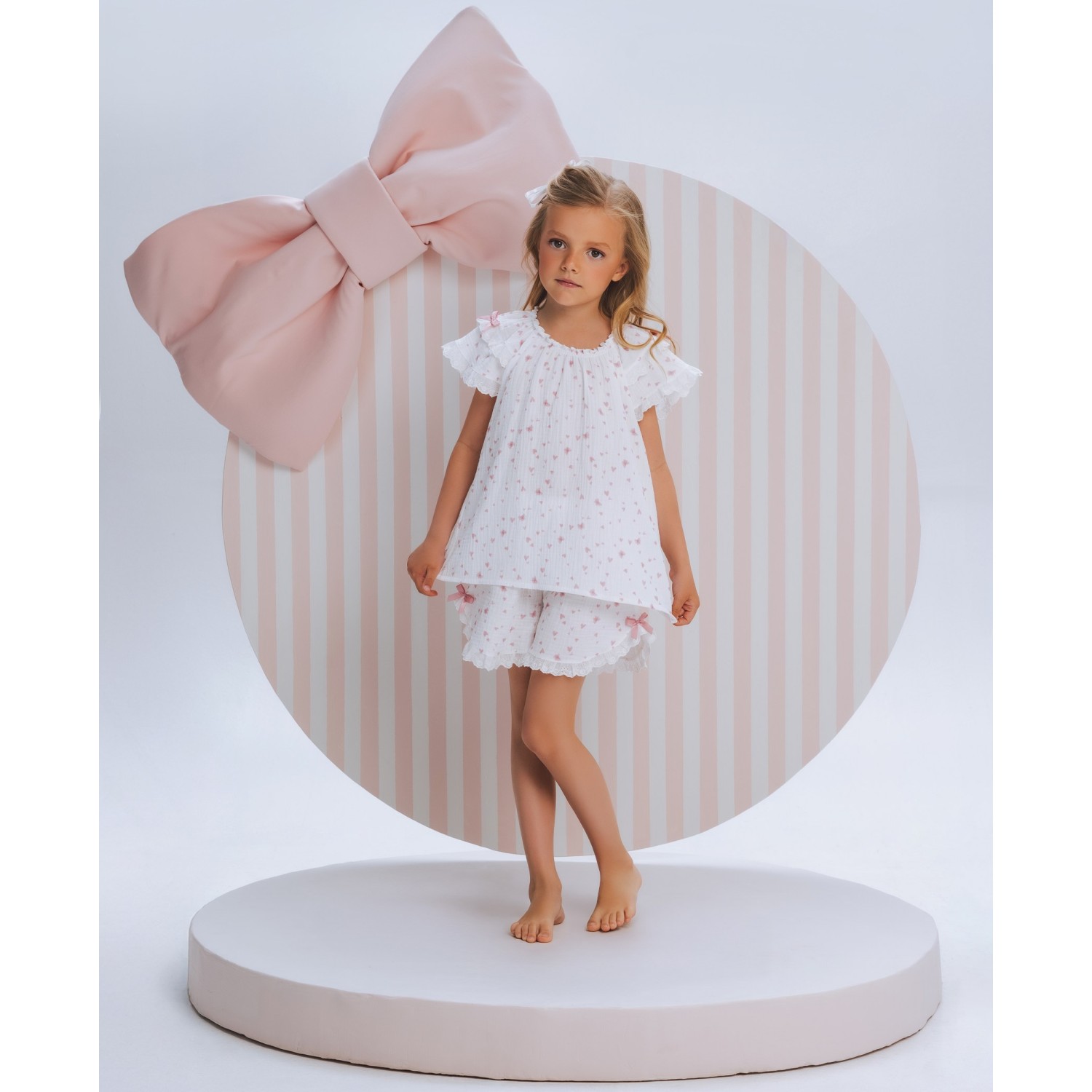 Eliana Pajama Pink Hearts