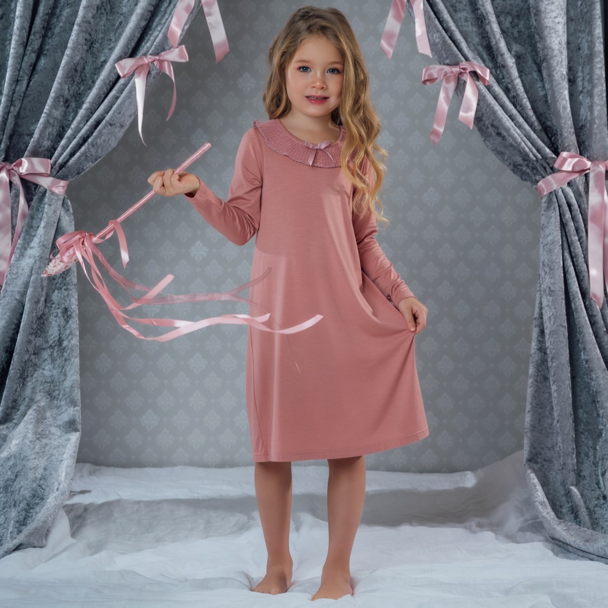 Mia Nightdress Dusty Pink