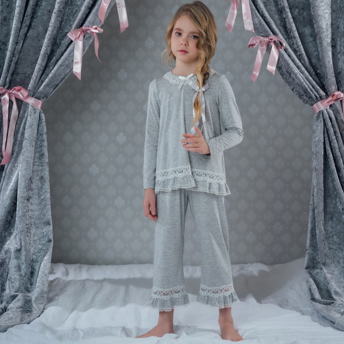 Berith Pajama Grey Melange