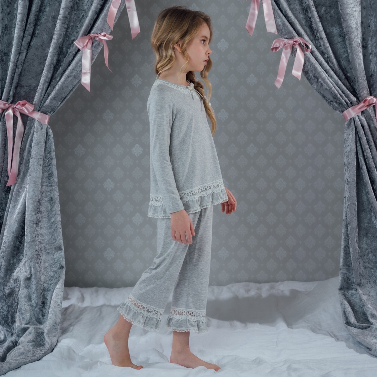 Berith Pajama Grey Melange