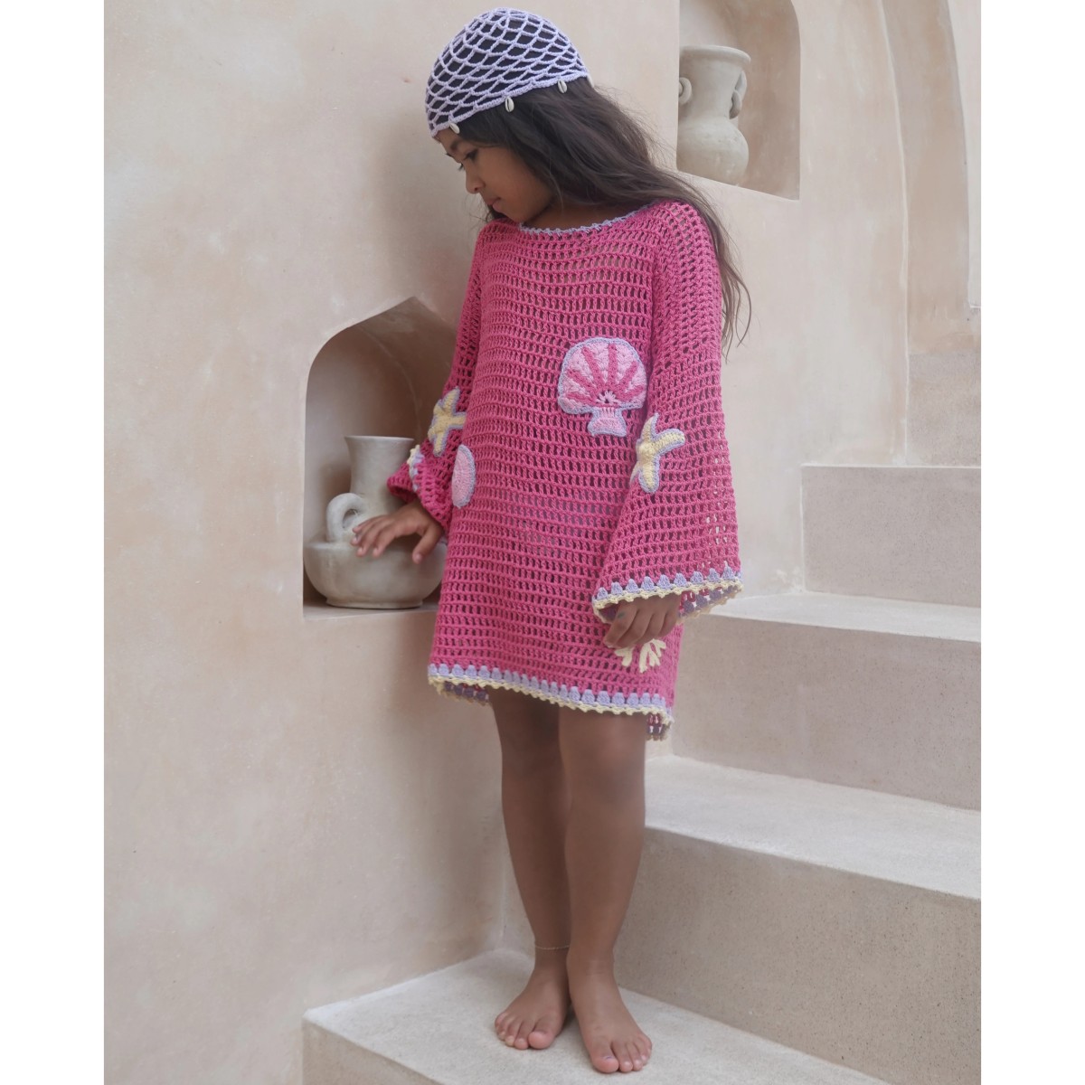 Winnie Beach Dress Magenta Mermaid