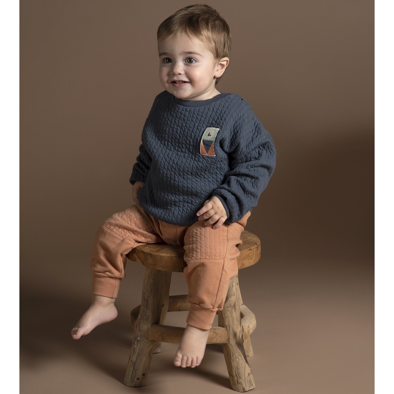 Sweatshirt Quilted Night Blue