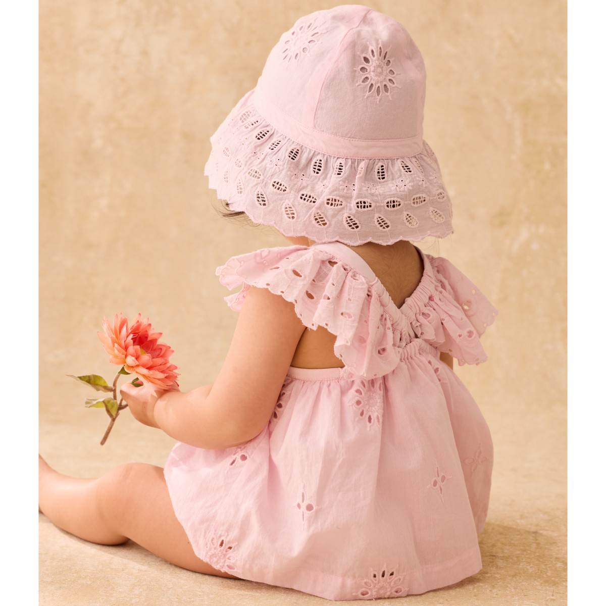 Rompers Salome Pink Schiffli