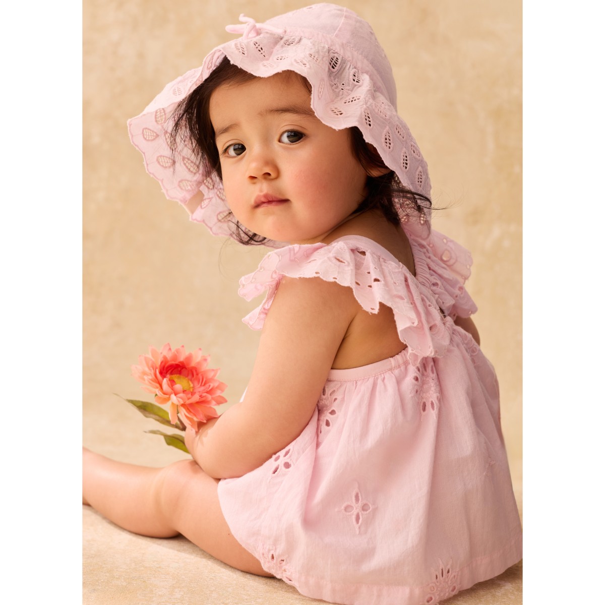 Rompers Salome Pink Schiffli