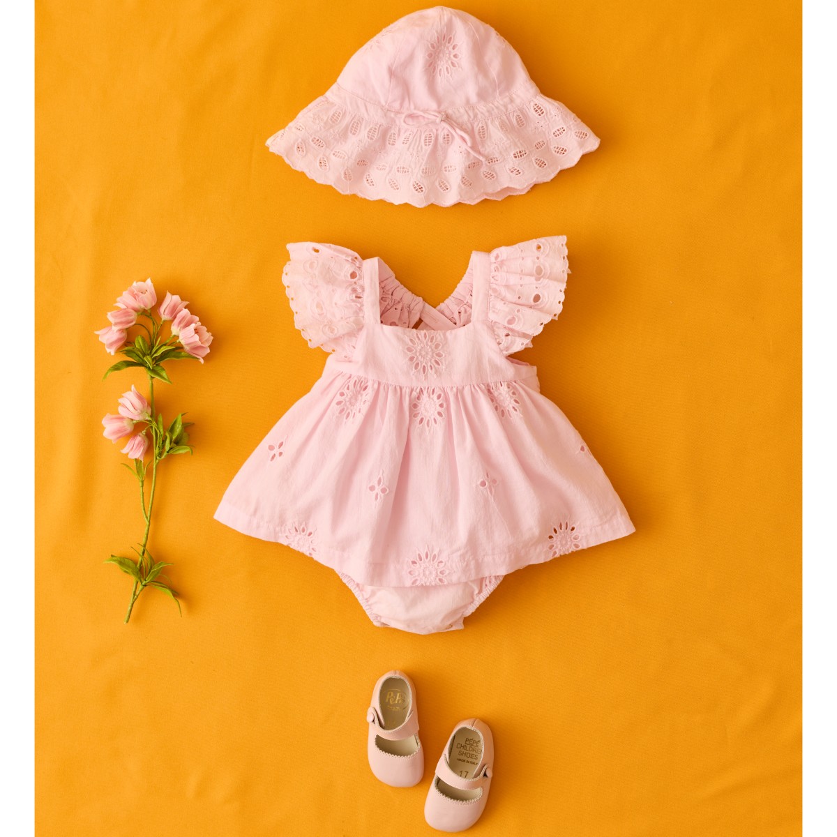 Rompers Salome Pink Schiffli