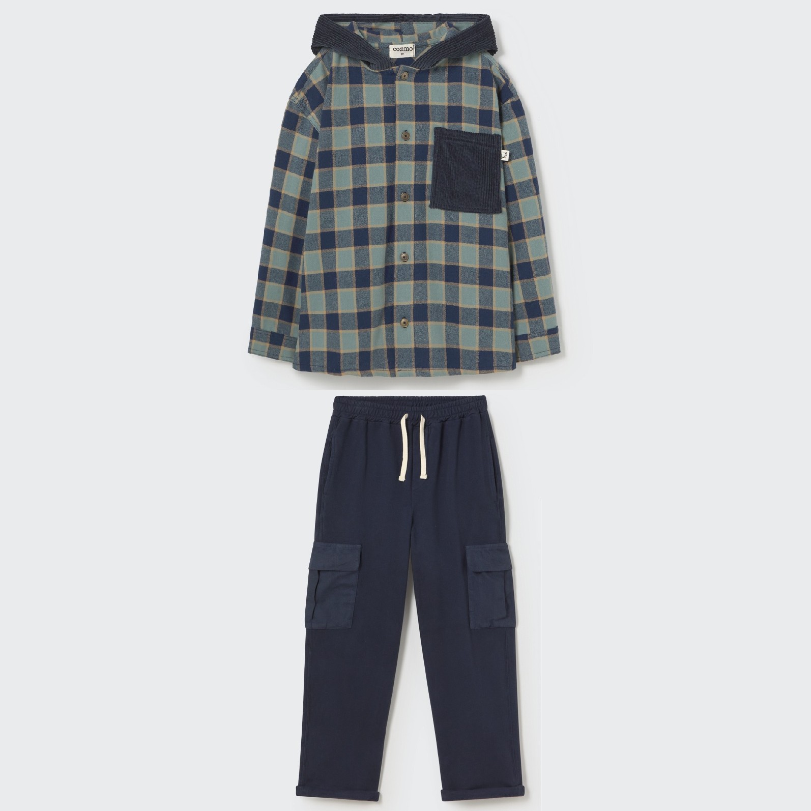 Check Flannel Milan Shirt & Navy Faro Pants