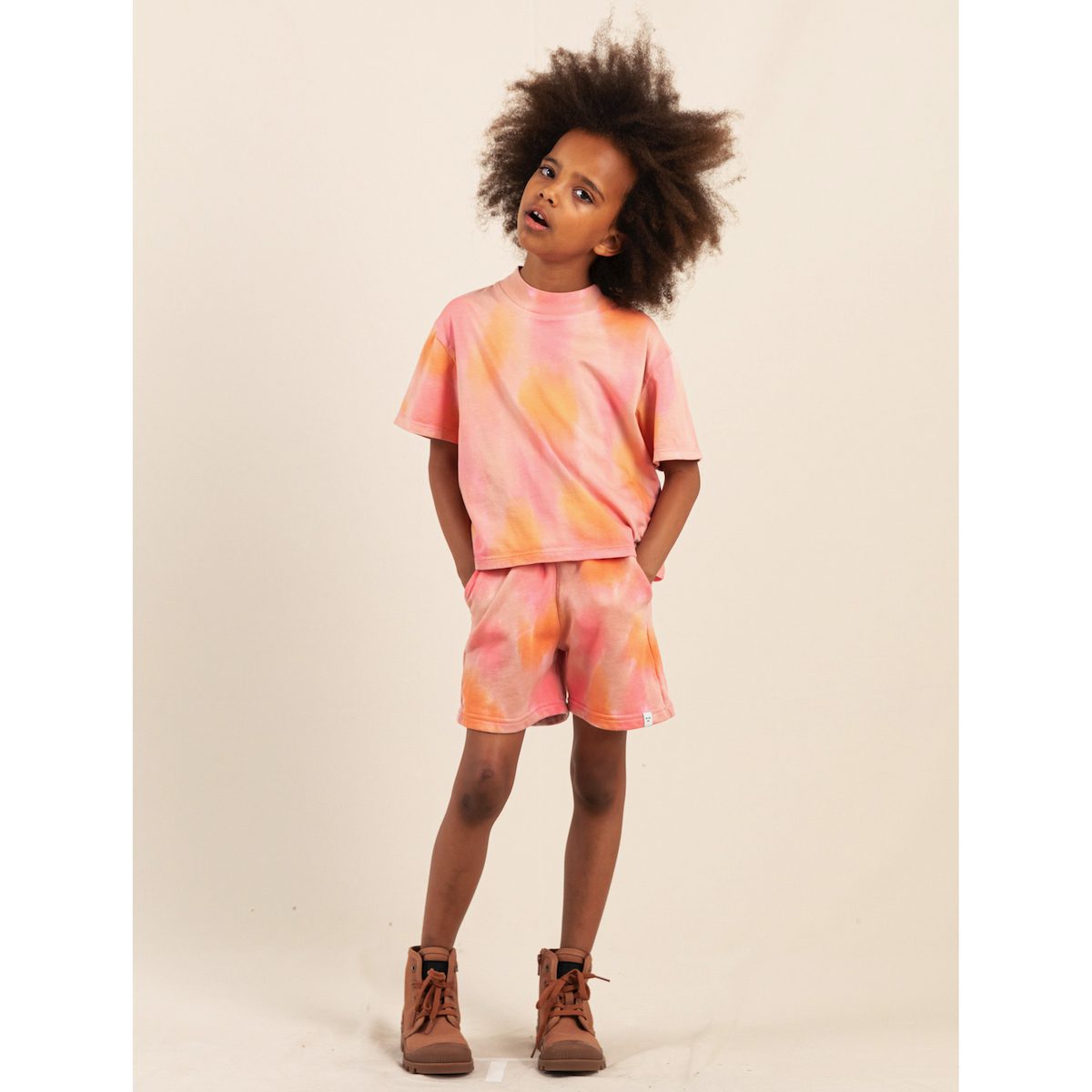 Rainbow Tie & Dye Fitted T-Shirt & Shorts