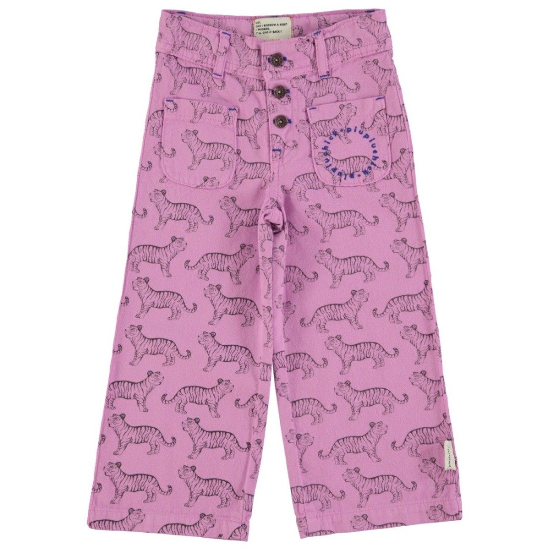Flare Trousers | Lavender W/ Black Tigers