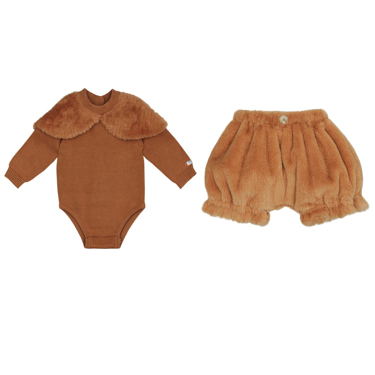 Maudi Romper & Mou Bloomers | Clay
