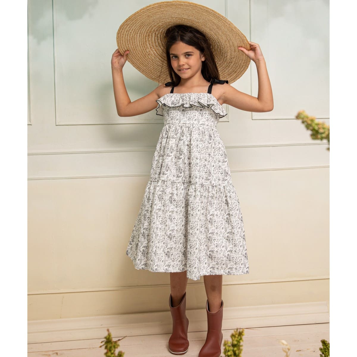 Galaxia Dress in Toile Print