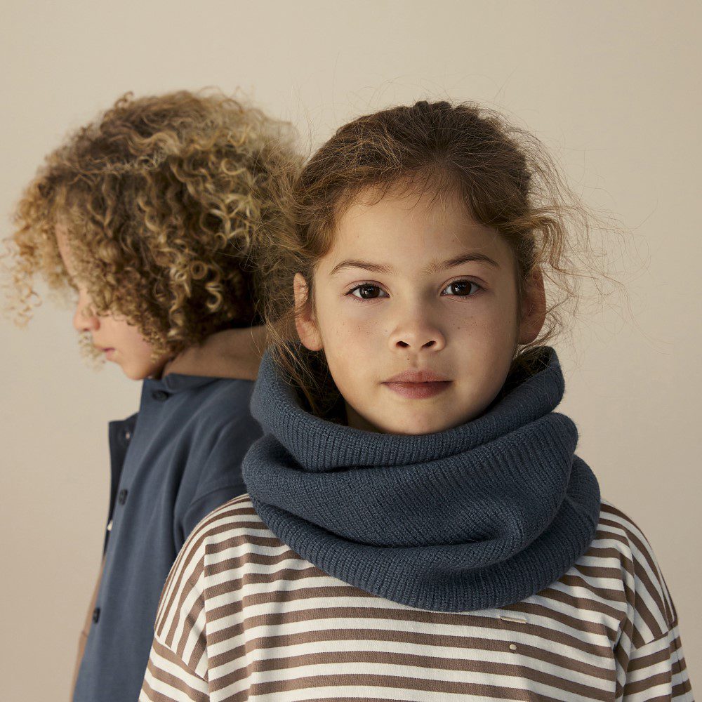 Knitted Endless Scarf | Biscuit