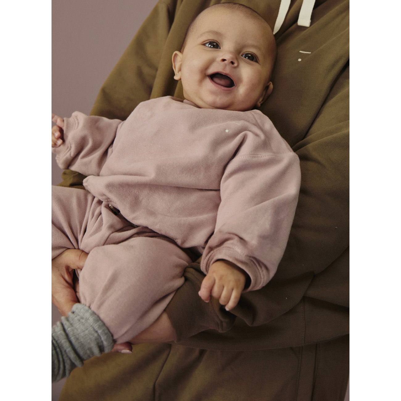 Baby Drop Shoulder Sweatshirt & Track Pants Berry