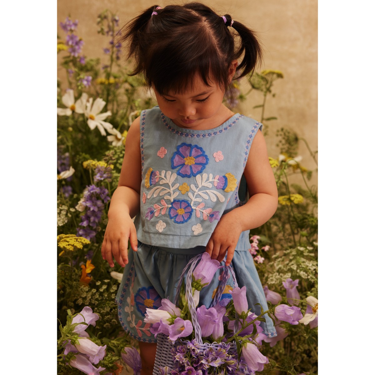 Camisole Albane & Shorts Maïwen Stone Blue