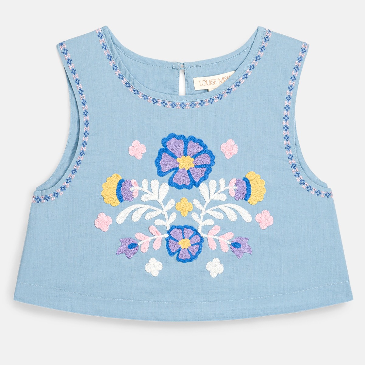 Camisole Albane & Shorts Maïwen Stone Blue