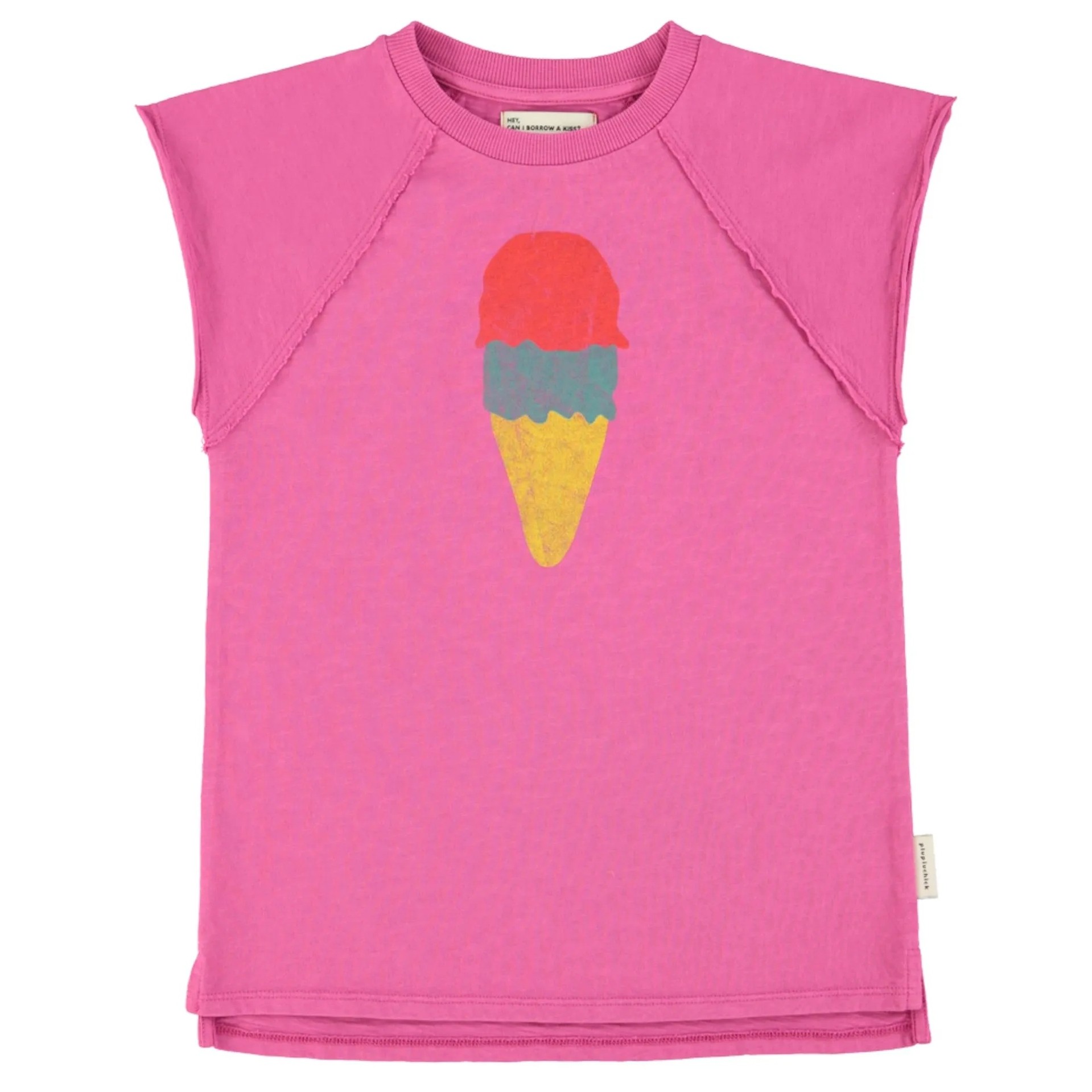 Tshirt Dress Fuchsia W/ Ice Cream Print