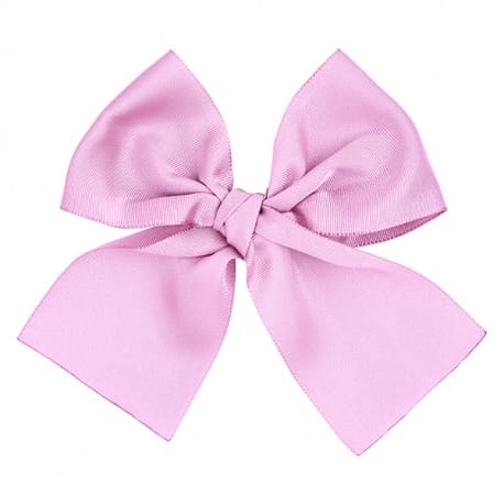 Large Hair Clip W/ Grossgrain Bow | Pink 500