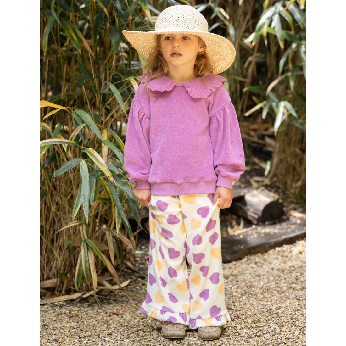 Violet Terry Cotton Balloon Collar Sweater