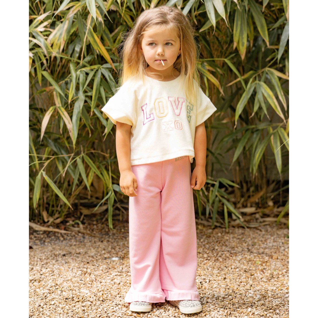 Cream Terry Cotton Relaxed Tee