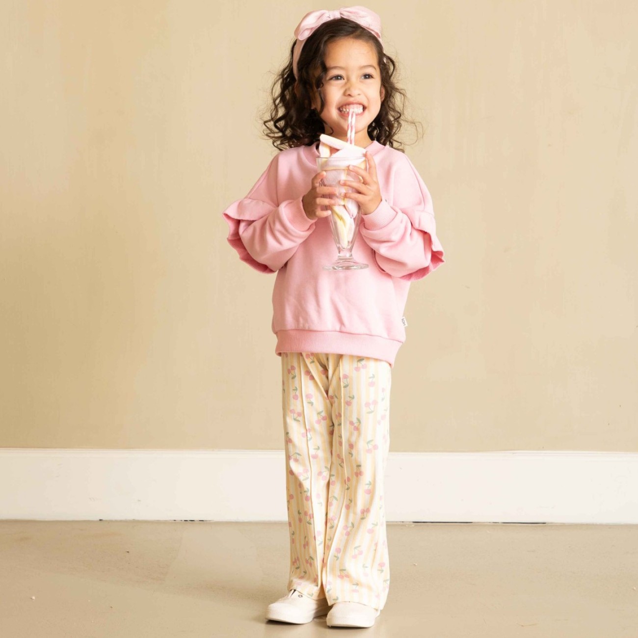 Cherry Party Flared Pants