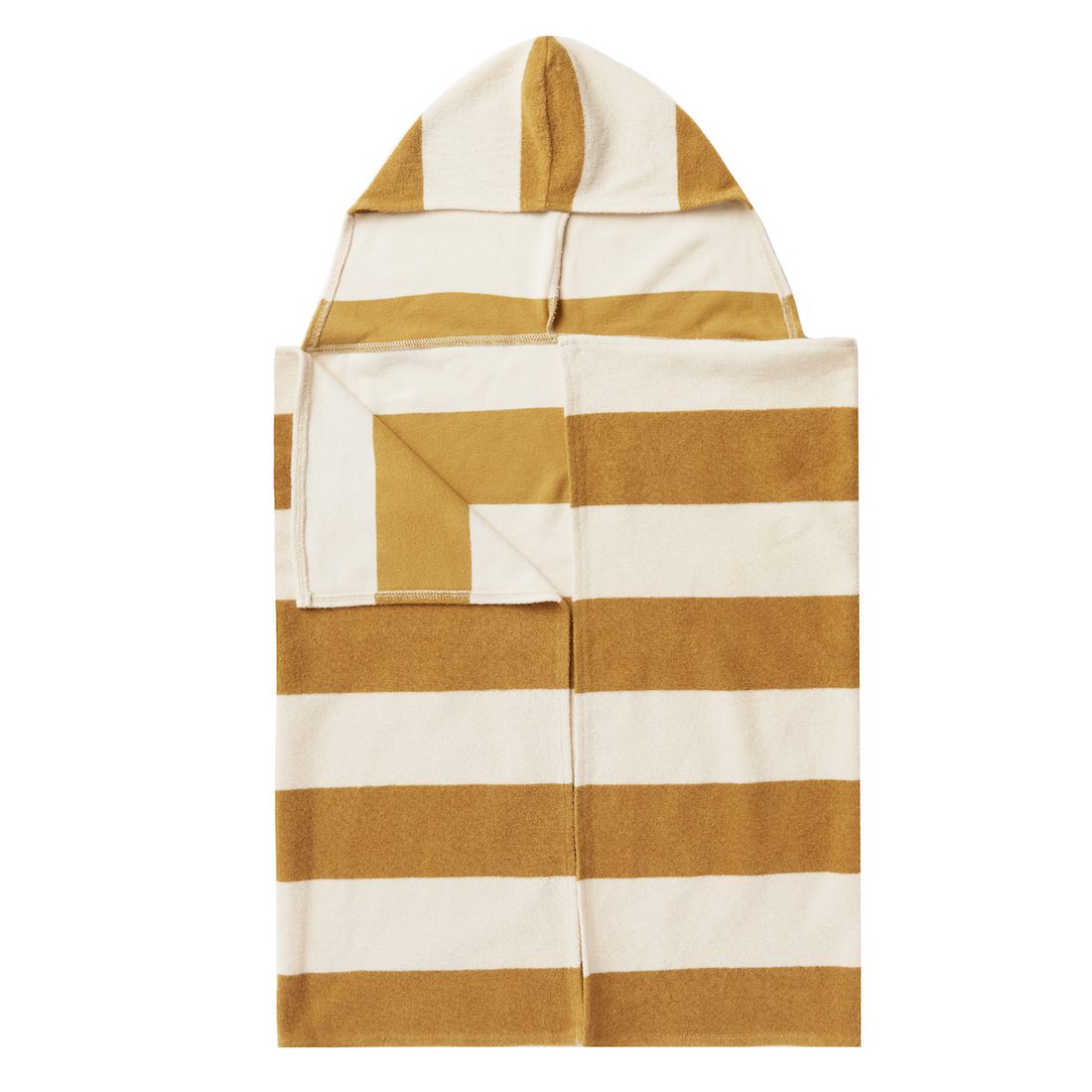 Hooded Towel | Gold Stripe