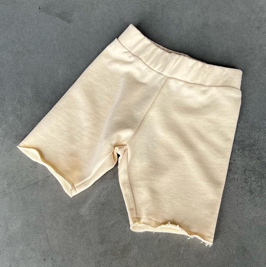 Ruched Sweatshirt & Legging Short | Beige
