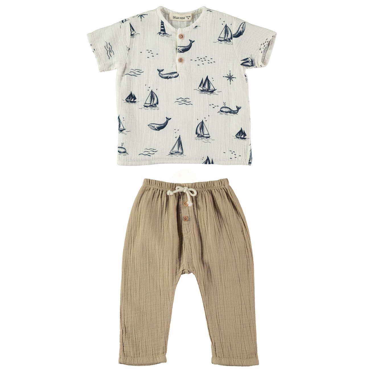 Marine T-Shirt & Blanes Pants | Ecru/Sand