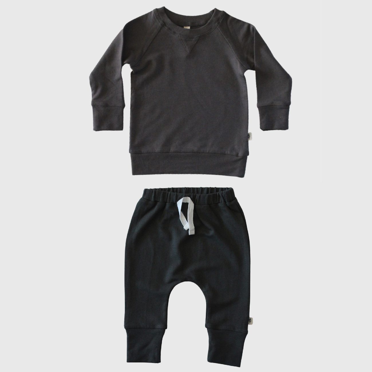 Raglan Sweatshirt & Slim Harems | Grey Wash