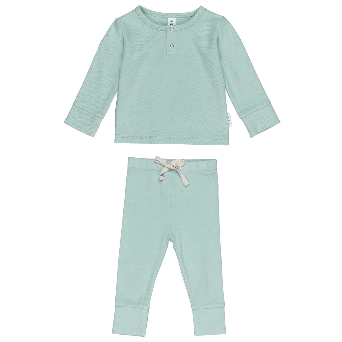 Rib Henley & Rib Leggings | Sea