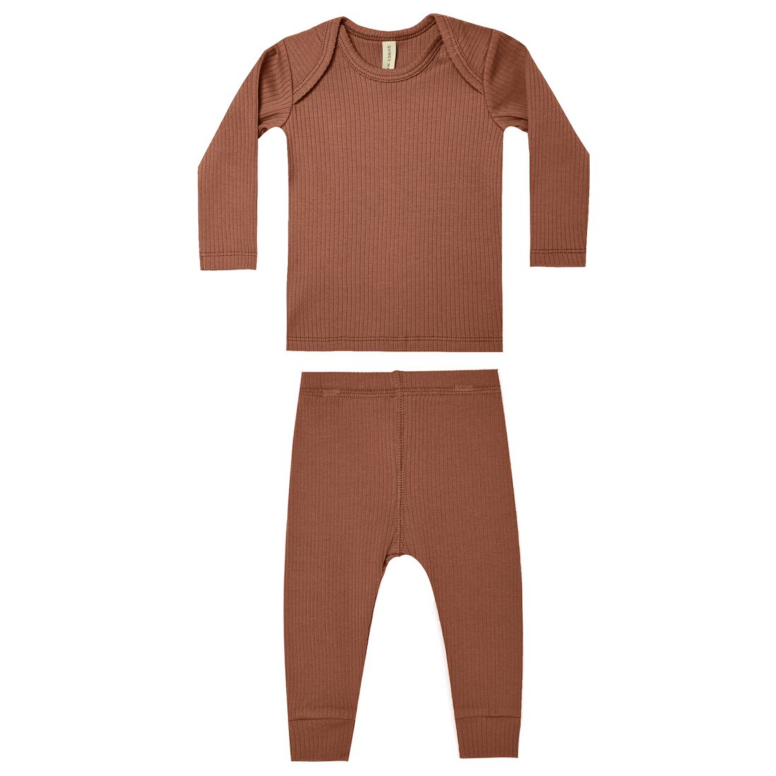 Ribbed Lap Tee & Ribbed Legging | Clay