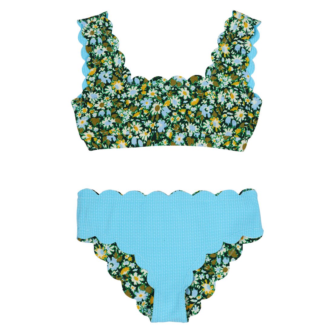 REVERSIBLE Bumby Palm Prints Set Meadow Flower Print Horizon